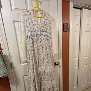 Vintage 1980s Jessica McClintock Gunne Sax full length dress